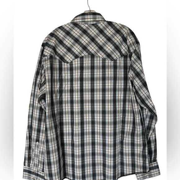 NWT Wrangler Mens Plaid Print Long Sleeve Snap  Wester Shirt Size XL - Picture 4 of 9